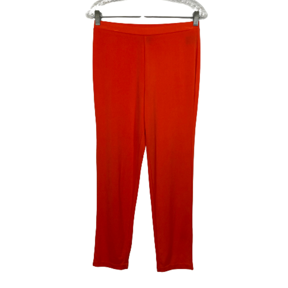 Antthony Originals Pants Womens Sz S Orange Knit Stretch Pull On Straight‎ Leg